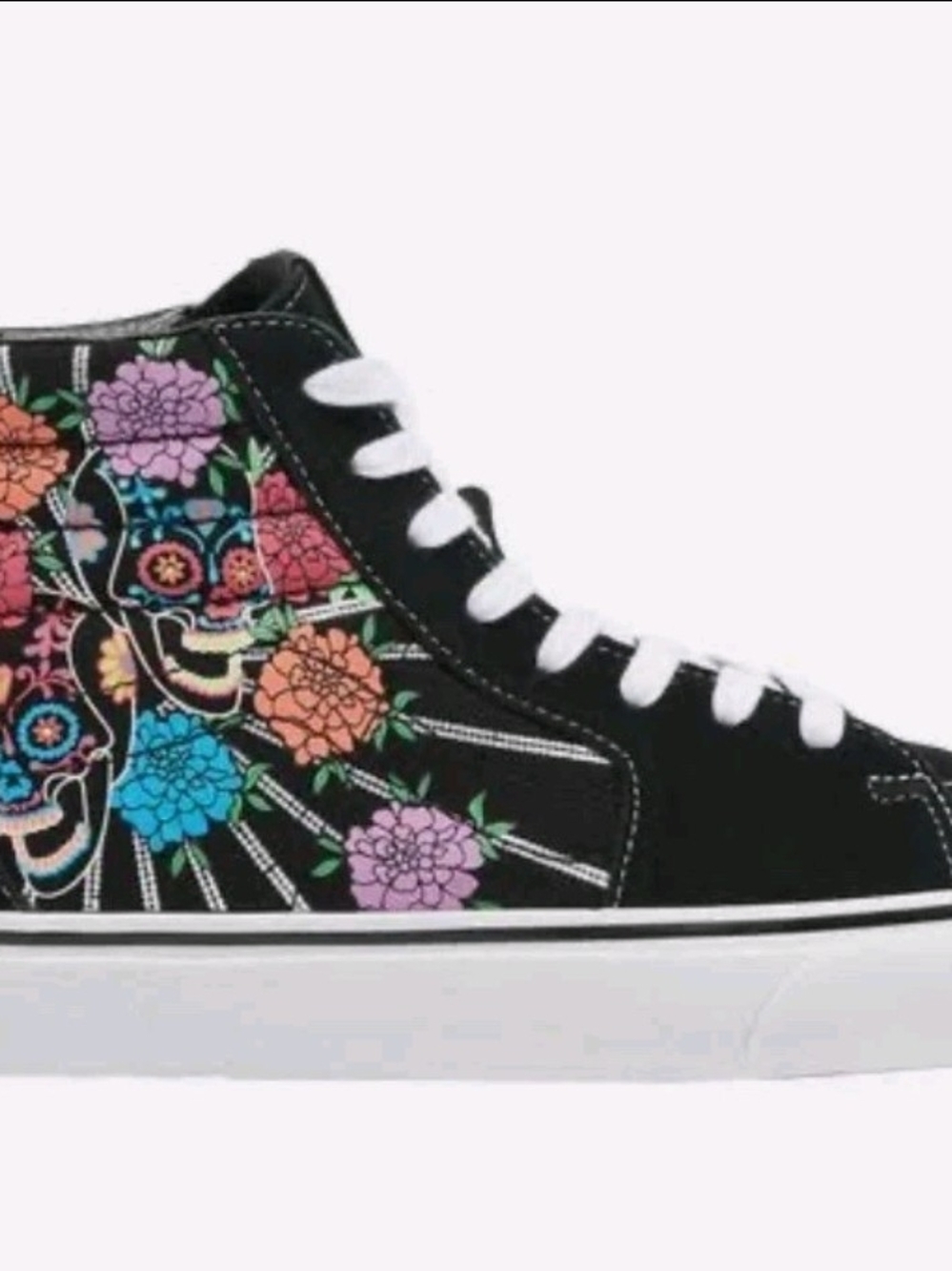 Vans Sk8-Hi Dia de los Muertos Day of the Dead Glow in the Dark Shoes Size 7
